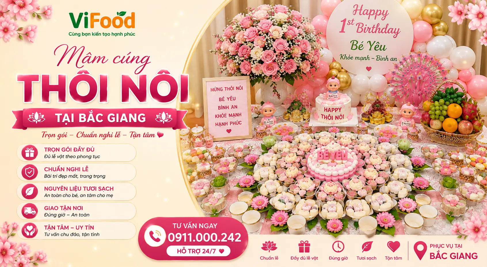 Dịch Vụ Mâm Cúng Thôi Nôi Tại Bắc Giang – Trọn Gói Chuẩn Phong Tục